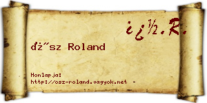 Ősz Roland névjegykártya